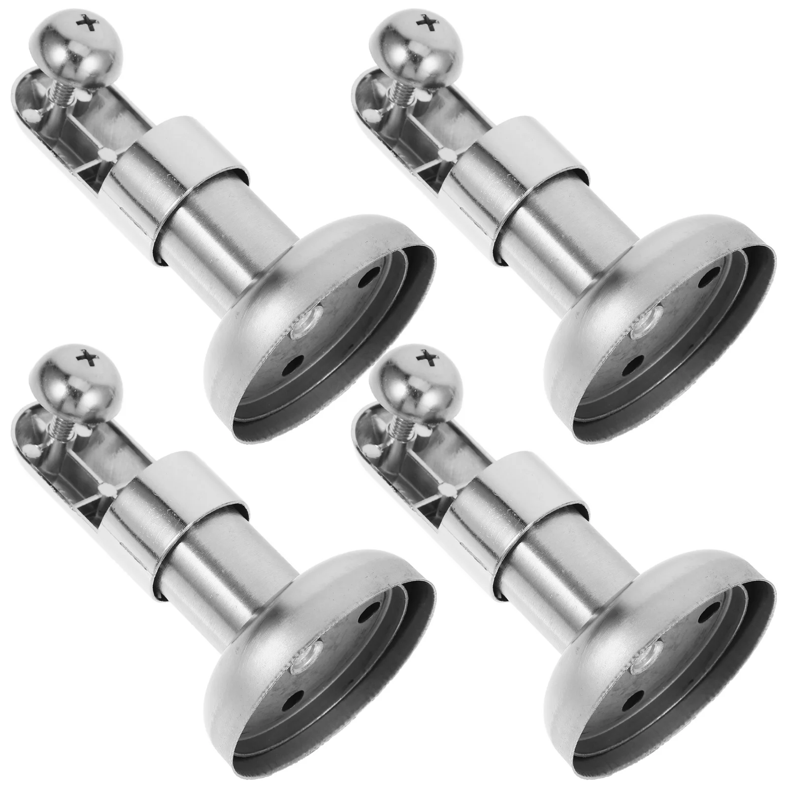 4Pcs Stainless Steel Partition Clamp Strong Bearing Capacity Toilet Partition Support Foot Bathroom Accessory Support Foot