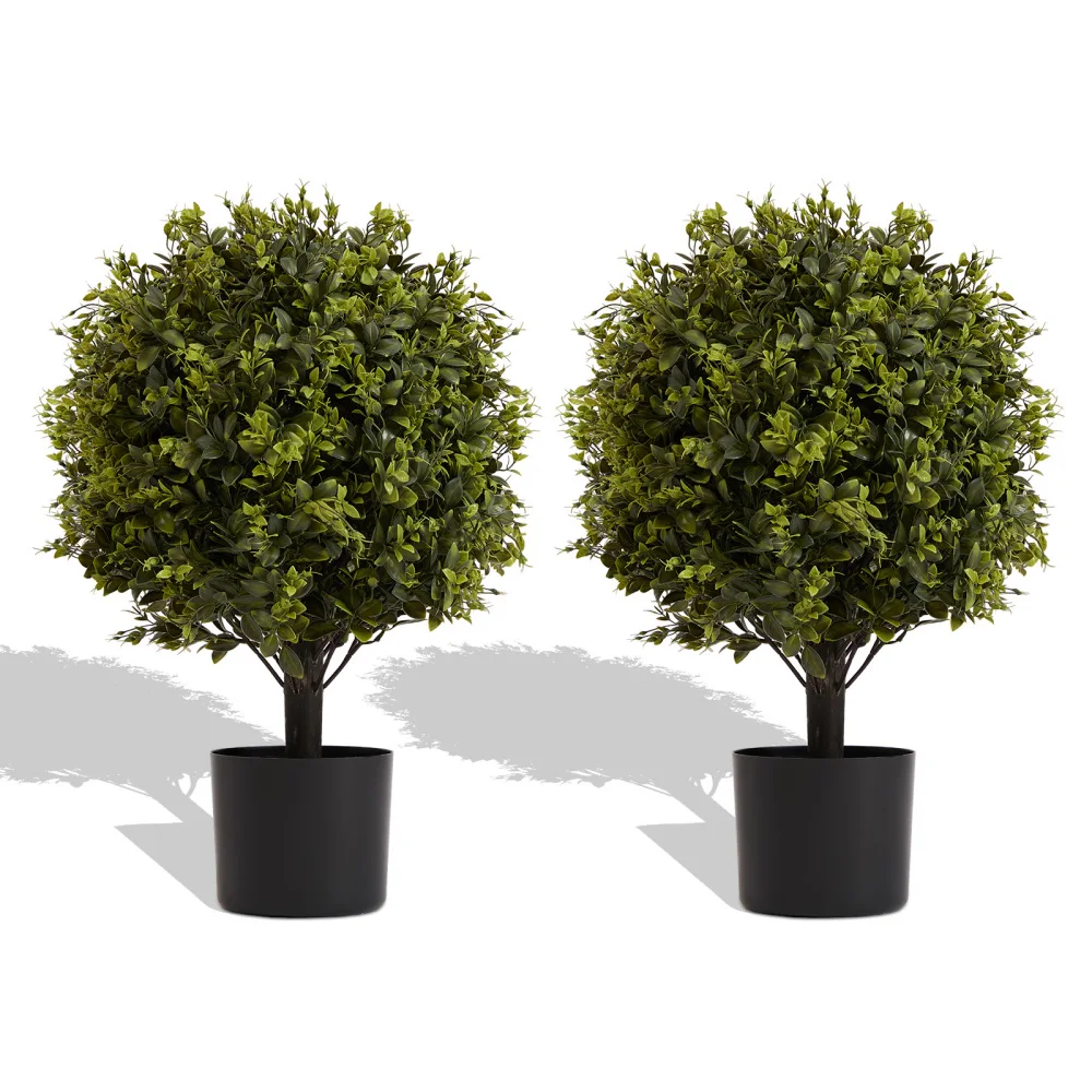 

UV protection Ball Topiary Tree for indoor outdoor Hot sales Artificial plants Greenery decoration in pot 22in 2pcs/set