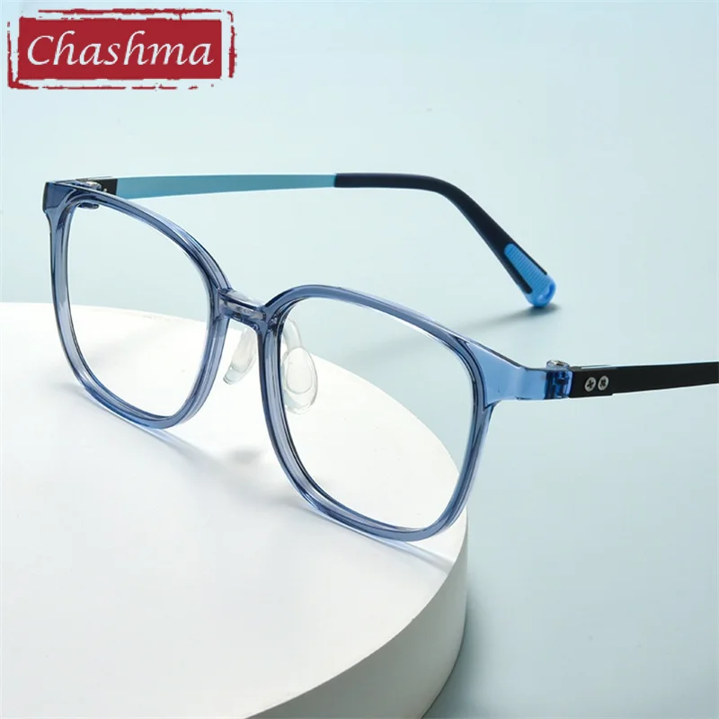 

Chashma Prescription Glasses TR90 Frame with Titanium Temple Teens Spectacle Kids Eyeglasses Frame Flexible Light Gafas Child