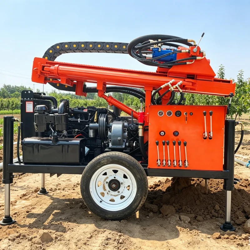 Customized SM200 Crawler Rotary Drilling Equipment Diesel Driven 200M Stable Accurate Drilling Water Well Drilling Rig Machine