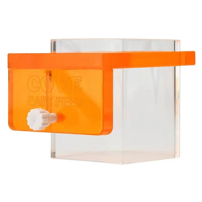 COVE-Acrylic Square Feeding Ring for Aquarium, Easy Feed Fish Feeder, Good-looking Feeder