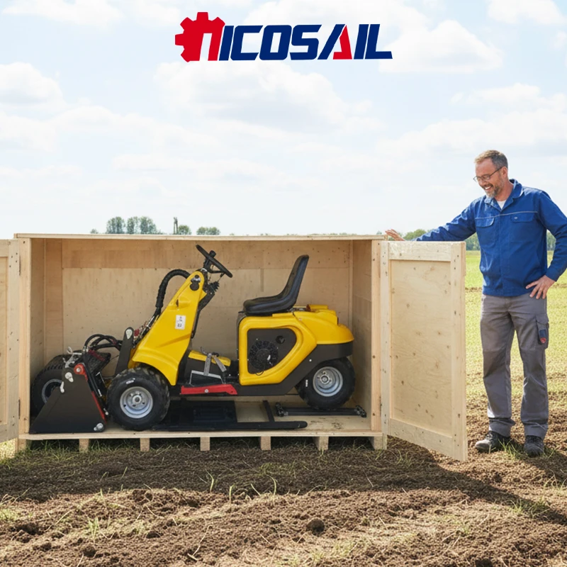 

Flexible Mini 3 Wheel Skid Steer Loader Ideal For Farm Hay Bales Lifting And Storage with Deposit