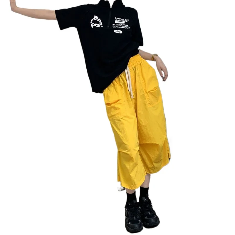 Commuter Shorts 2025 Spring and Summer Loose Casual American Retro Five-point Women's Shorts with Wide Legs