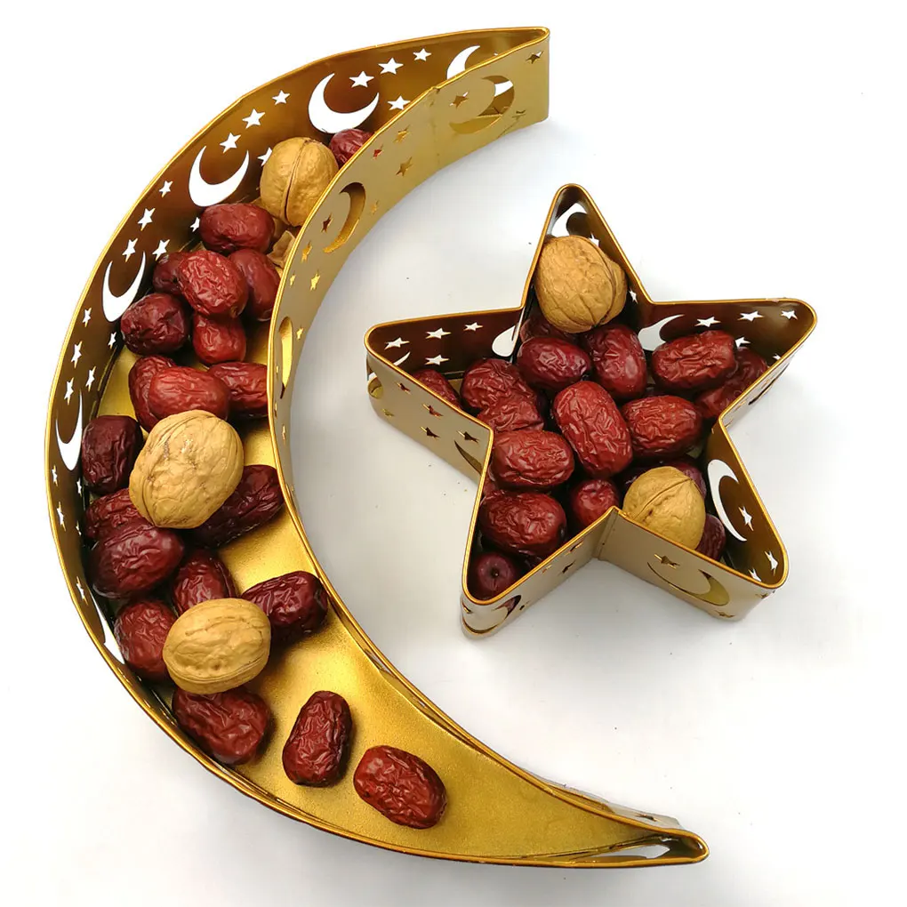 Moon And Stars Decorative Ornaments Durable Iron Storage Box For Daily Necessities Iron Is Durable JM00386