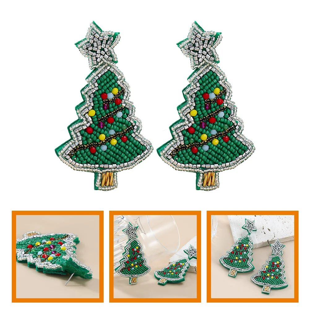 

1Pair Christmas Tree Earrings for Women Girls Xmas Holiday Party Jewelry Chic Dainty Studs Festive Fashion Statement Accessory