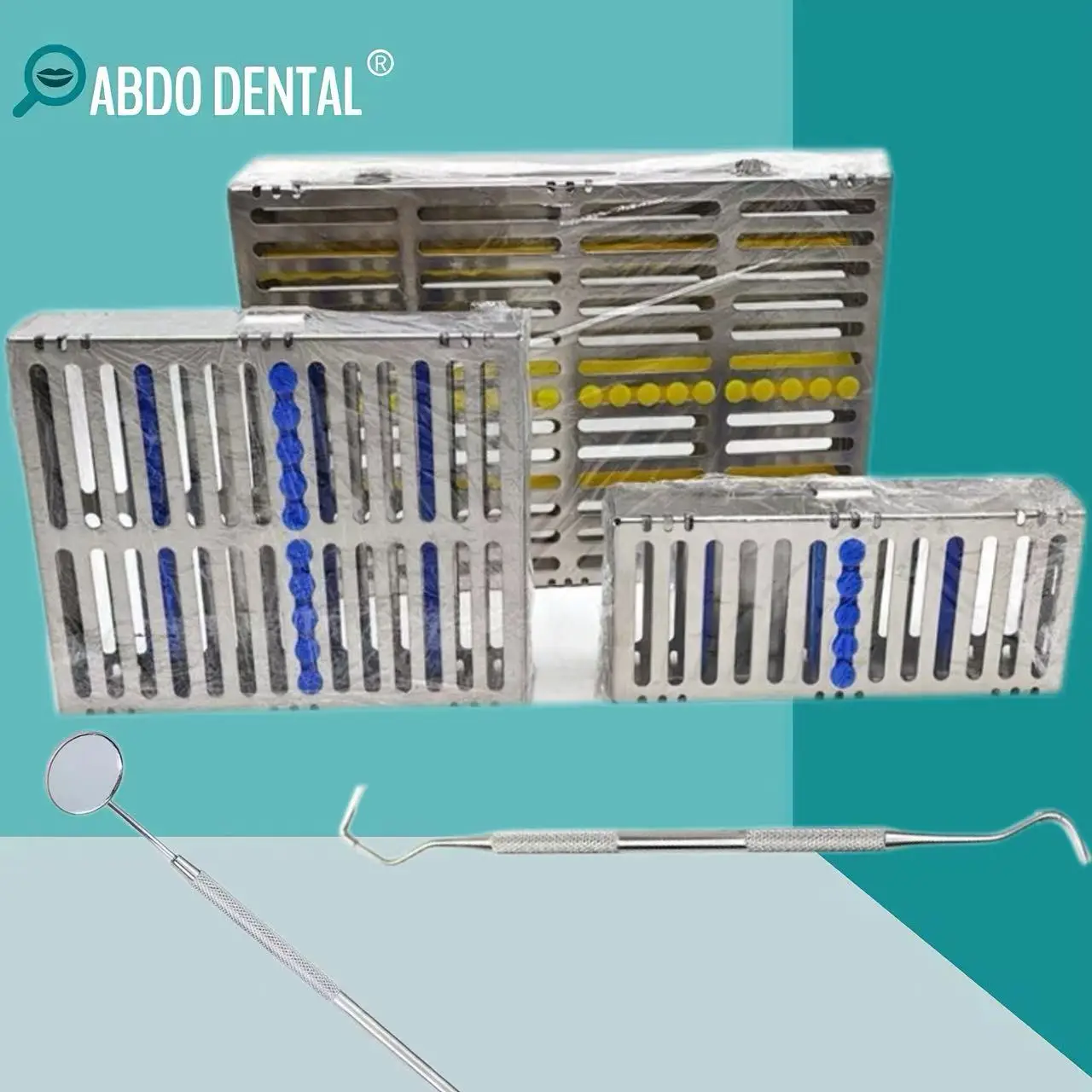 

5/10/20 Dental Sterilization Rack Surgical Autoclavable Sterilization Box Dental Cassette File Burs Disinfection Tray Lab Tools