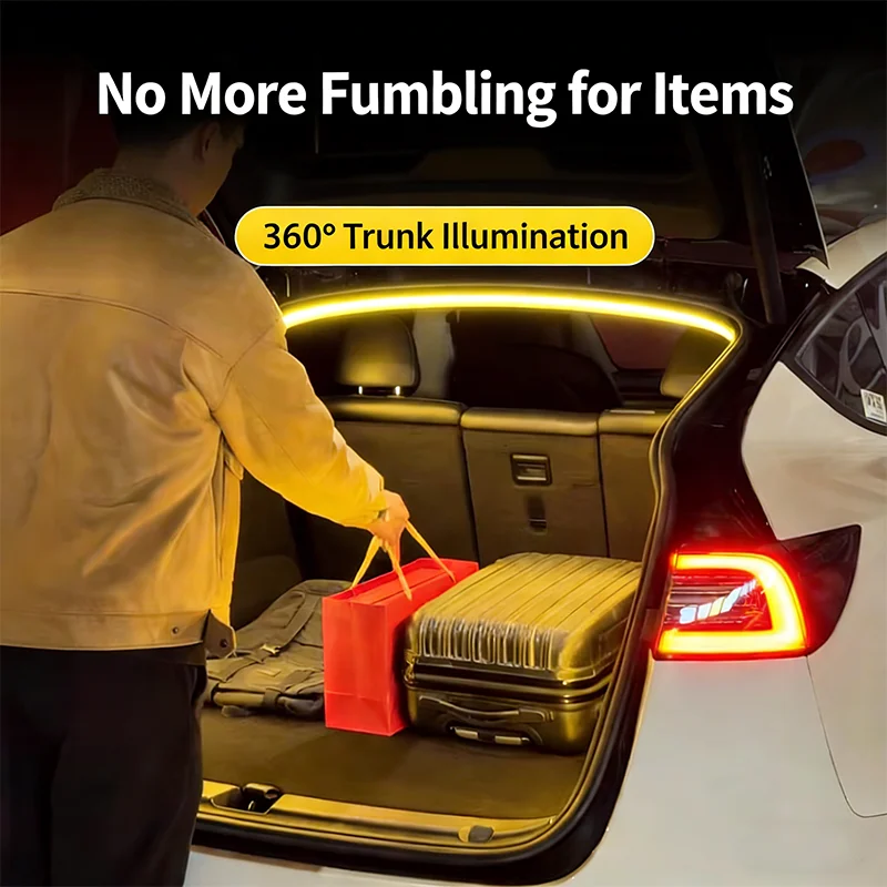 

LED Rear Trunk Light Bar For Tesla SUV Model Y Model X White Warm White Car Trunk Modified Atmosphere Lamp