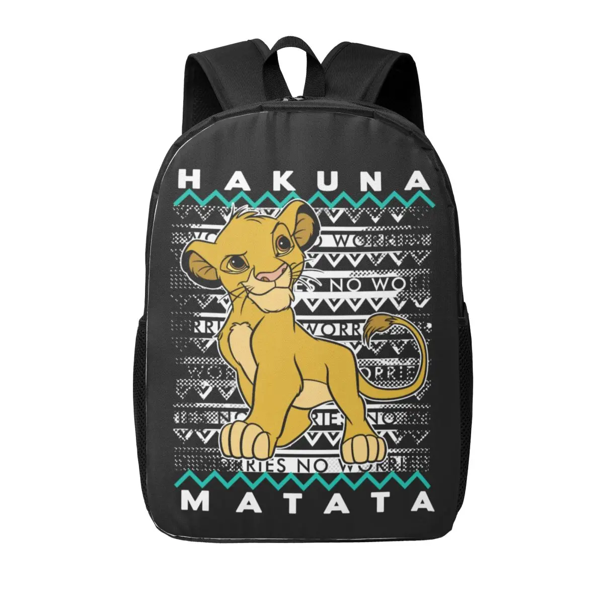 Kustom Hakuna Matata Manga ransel Laptop Pria Wanita tas buku kasual Untuk Sekolah mahasiswa The Lion King Simba tas