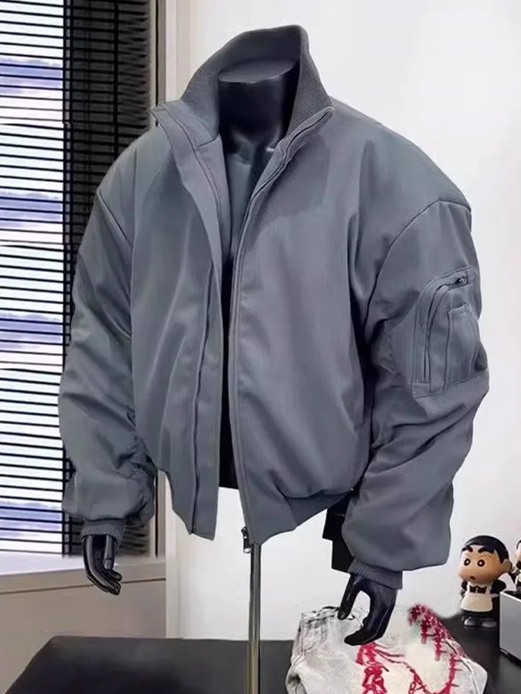 

American Sle Pilot Jaet Men's ort Thiened Cotton Coat Autumn Winter Faion Brand Cleanfit Trendy ort Cotton Jaet