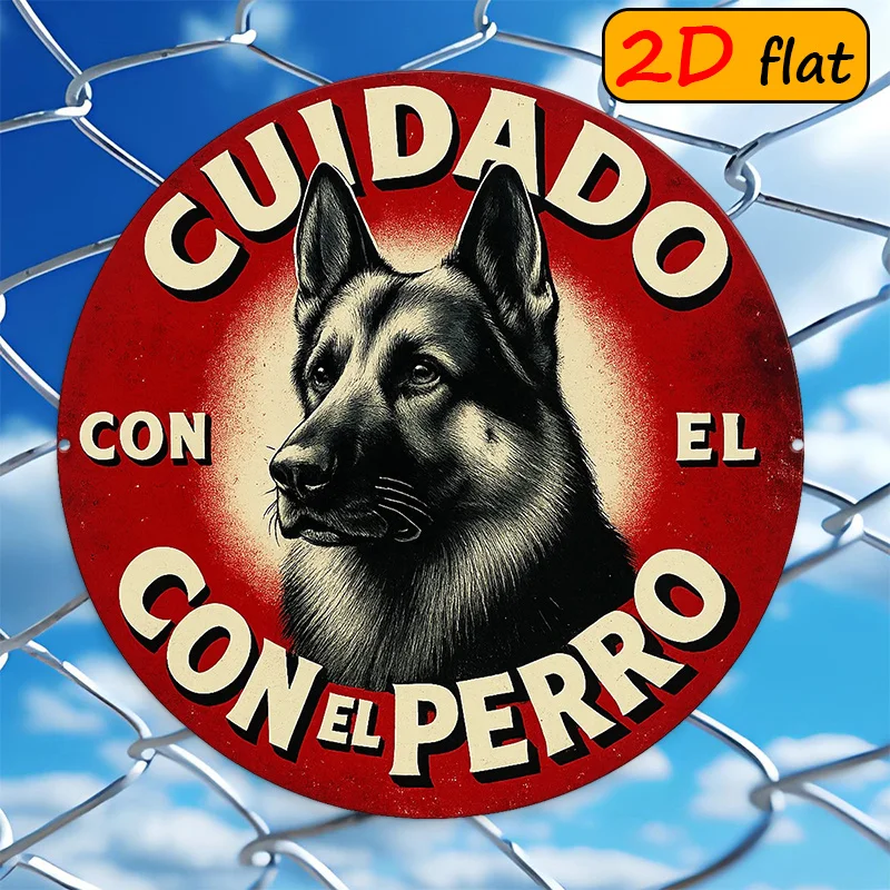 2D Flat, [2D Flat] 2D Flat Print 1pc Metal Iron Sign. Round Outdoor Plaque with 