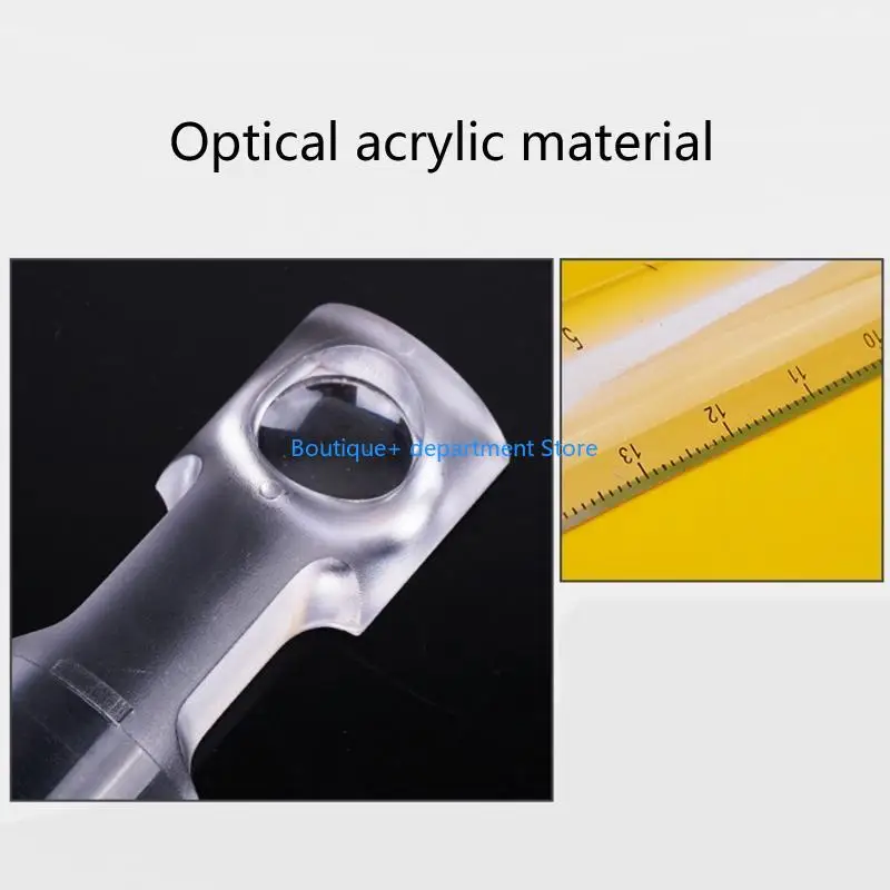 

E1PD 2 in 1 10x Magnifier Bar with 150 mm Measuring Scale Portable Glass