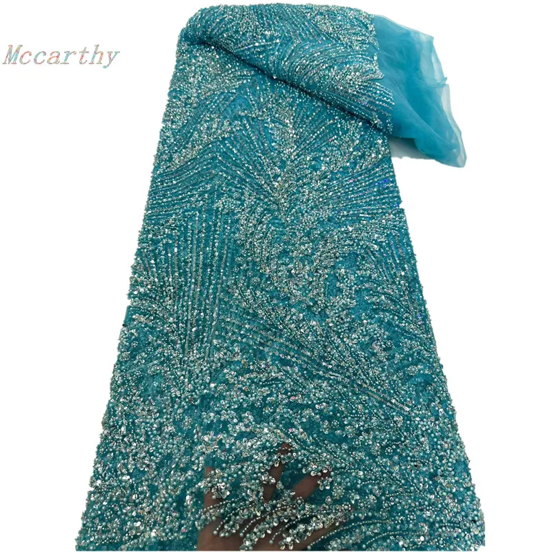 

Элитная французская сетчатая ткань с бисером и кружевом 2026: высококачественные африканские кружевные ткани с пайетками для свадебных платьев в нигерийском стиле