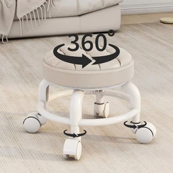 Petit tabouret bas à poulie domestique, chaise ronde pour enfants, mini canapé à roulettes, meubles de maison, salon