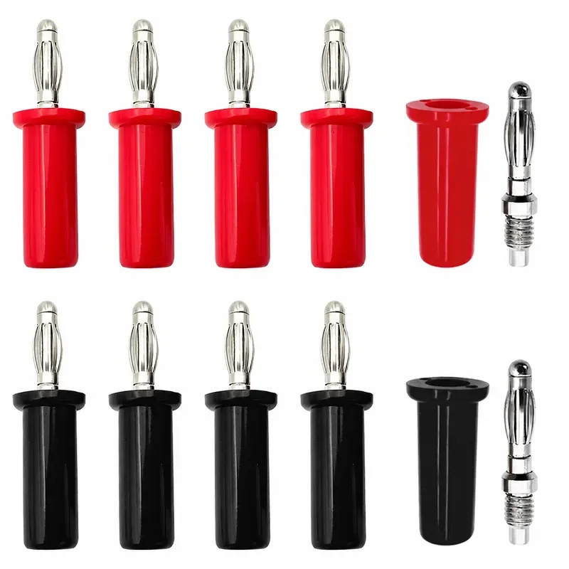 5PCS 4mm Banana Plug Audio Speaker Amplifier Cable Wire Power Screw Jack Musical Speaker Cable Wire Pin Banana Plug