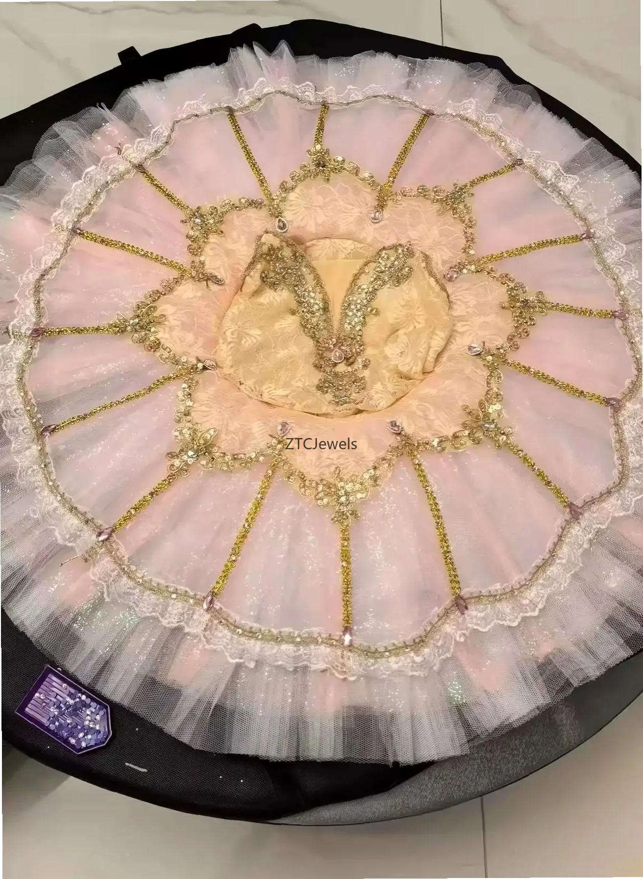 Professional Ballet Tutu Costume for Women Girls Adults Ballerina Performance Dance Dress with Skirt - view 4