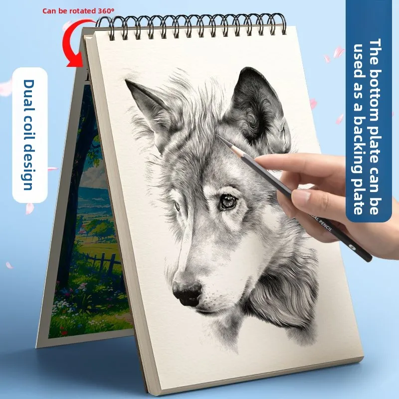 A4 Sketch Book 60 Pages Thickened Drawing Paper for Students Art Practice and Painting