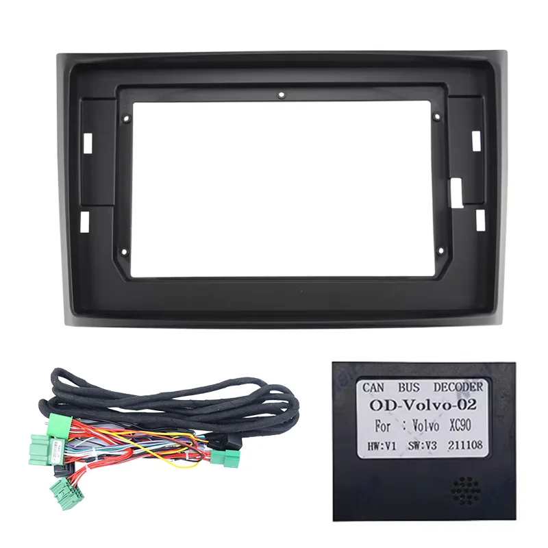 Car Android Auto Stereo Facial Plastic Frame Accessories For Volvo XC90 2003-2014 Android Car Radio with Cable Harness view 4