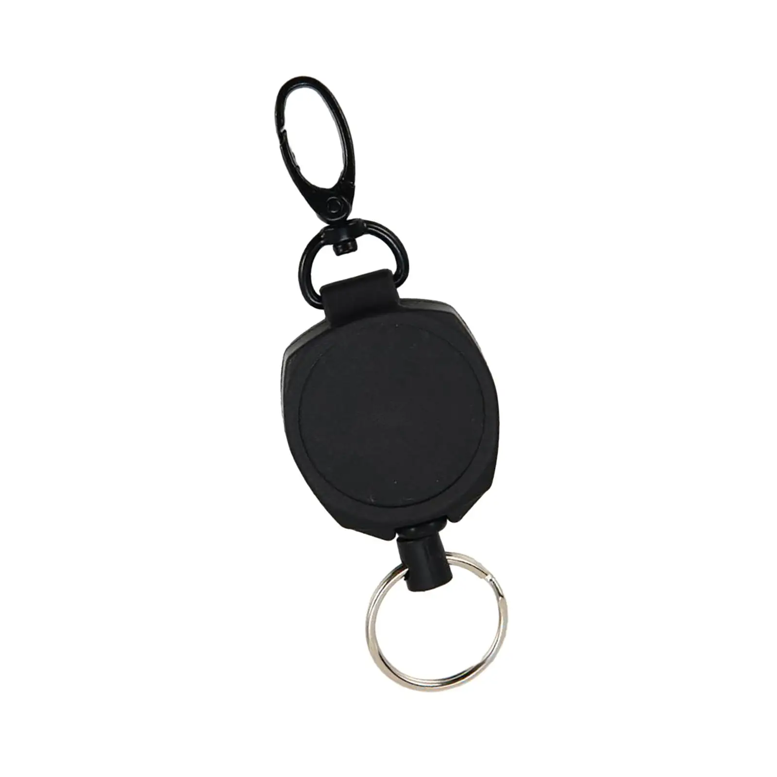 Retractable Keychain Heavy Duty Carabiner and Key Reel ID Badge Holder for