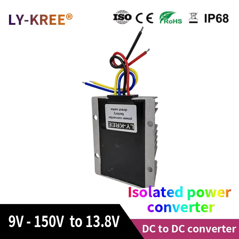 

12V 24V 36V 48V 60V 72V 80V 96V 100V 110V 120V to 13.8V Buck Converter DC-DC Step-down Module LY-KREE Isolation