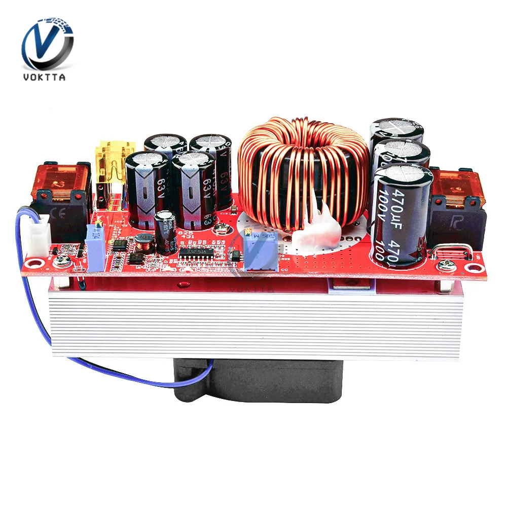 1800W 40A 1500W 30A 1200W 20A DC-DC Boost Converter Step Up Power Supply Module 10-60V To 12-90V Adjustable Voltage Charger