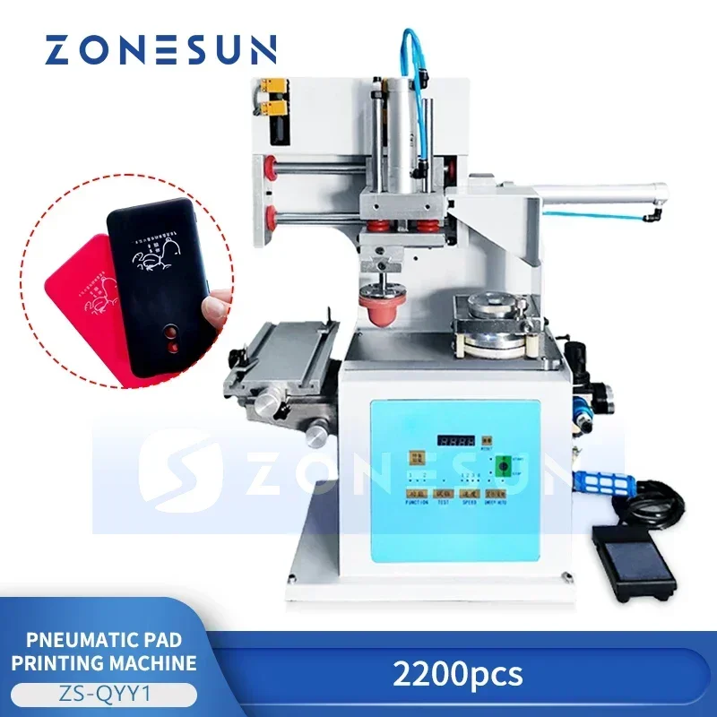 

Zonesun Date Number Logo Pad Printer Printing Machine Pneumatic Precision Pad Printing Equipment ZS-QYY1