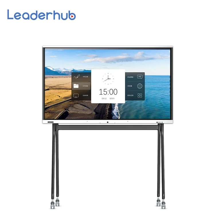 Leaderhub 65 Inches Digital Smart School White Board Education Touch Screen Interactive Whiteboard for Classroom and Meeting