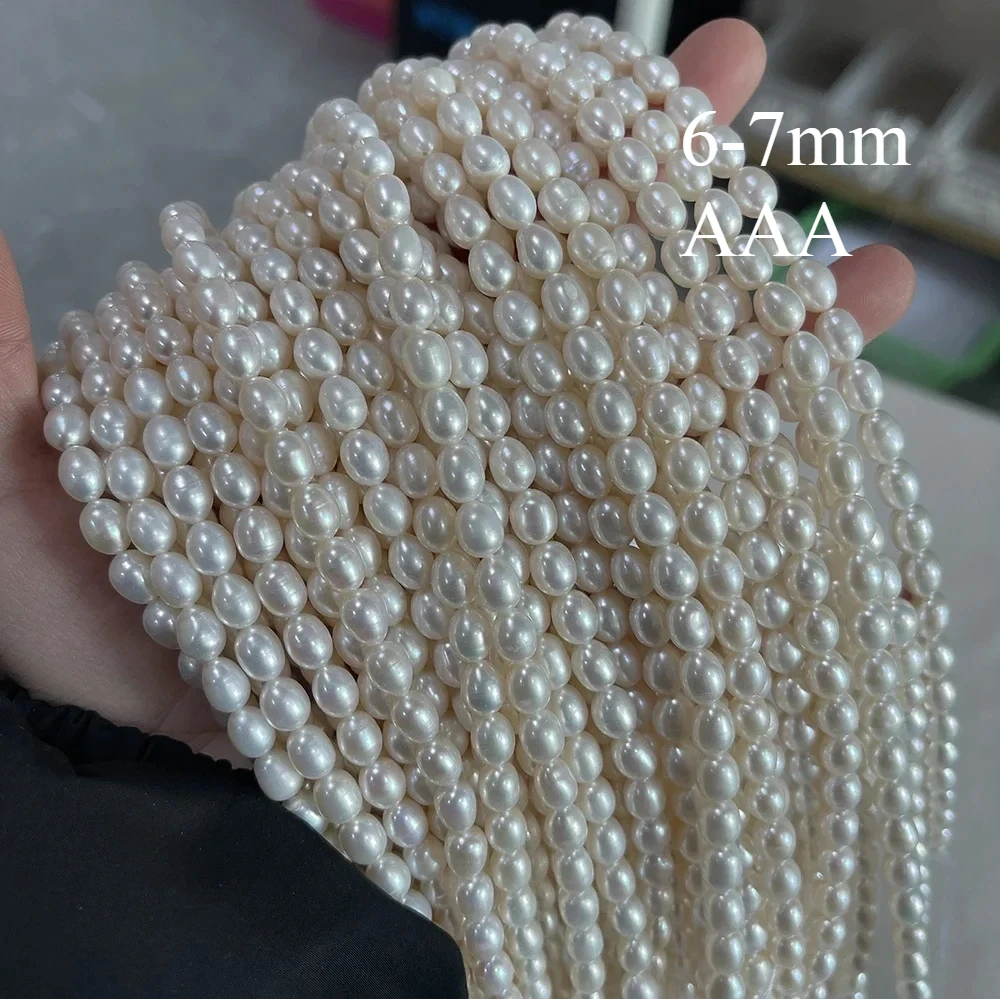 AAA Hoge kwaliteit nabij-ronde natuurlijke zoetwaterparel kralen voor sieraden maken benodigdheden DIY ketting armband accessoire