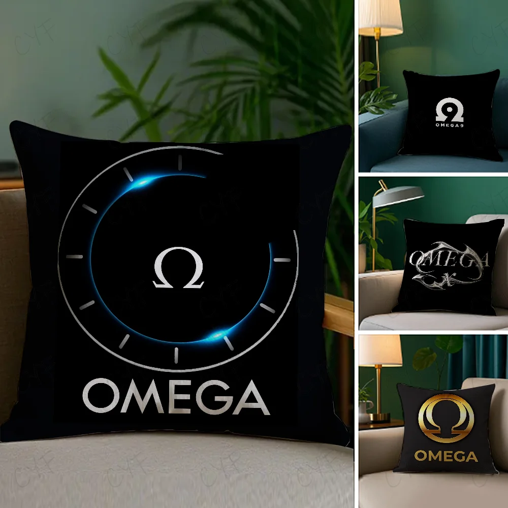 OO O-Omega Pillow Case Anti-dustmite Pillow Invisible zipper silky short plush Sofa cushion cover