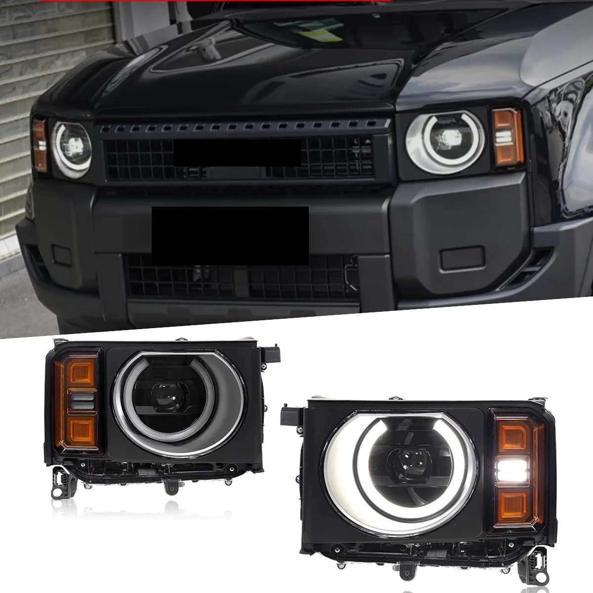 

Фара в сборе для Toyota Land Cruiser Prado 24-25, модифицированная светодиодная линза, фара DRL, дневные ходовые огни, указатель поворота