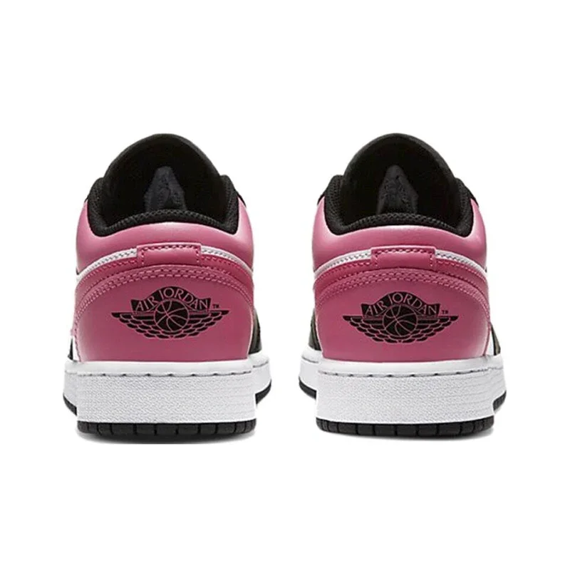 Original air jordan 1 baixo "cereja" rosa gs tamanho para mulher antiderrapante baixo-top retro clássico tênis de basquete 554723 -106