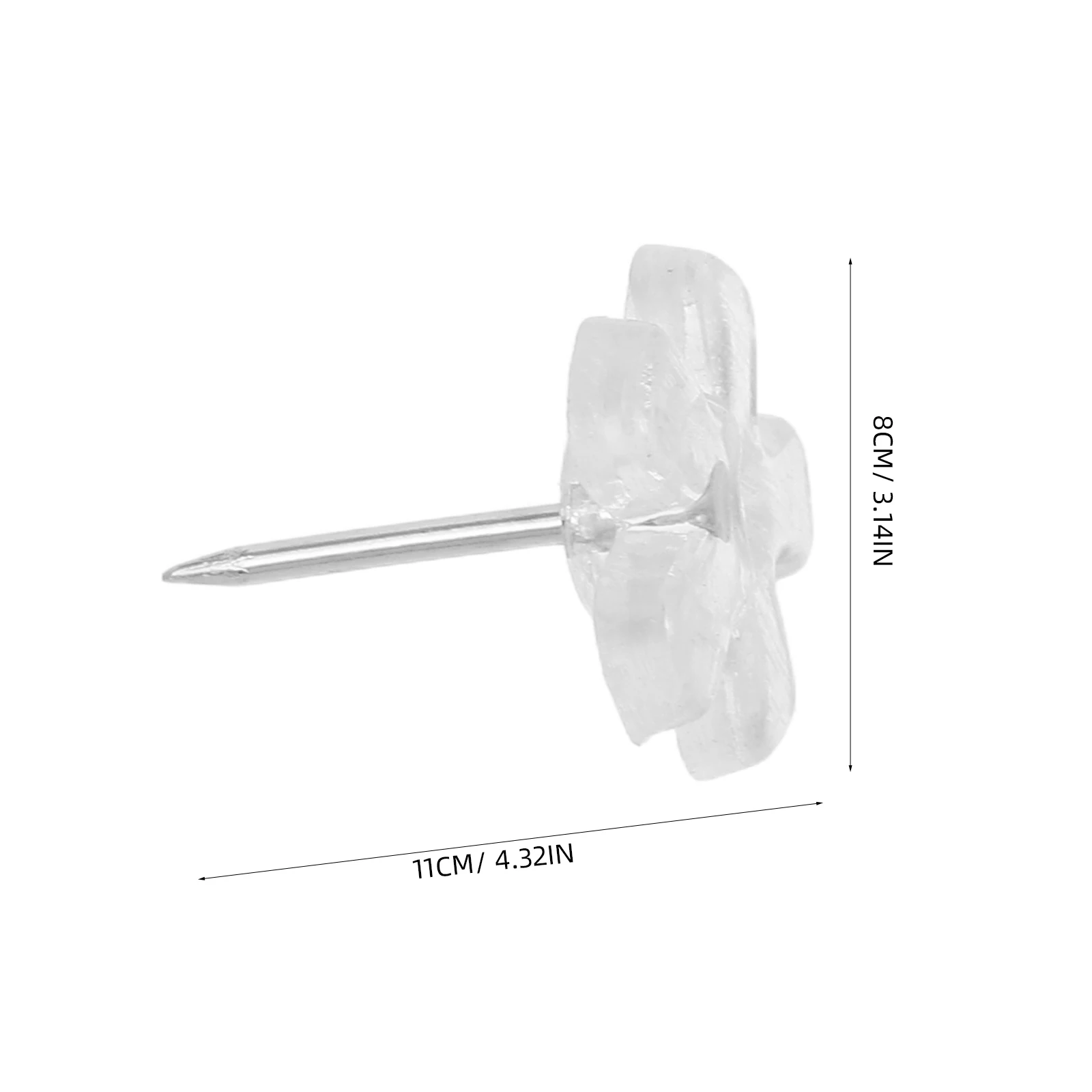 200 قطعة من ملحقات مكتب مكتب متينة على شكل زهور شفافة لملصقات لوحة الفلين وملاحظات تزيين الخرائط والصور