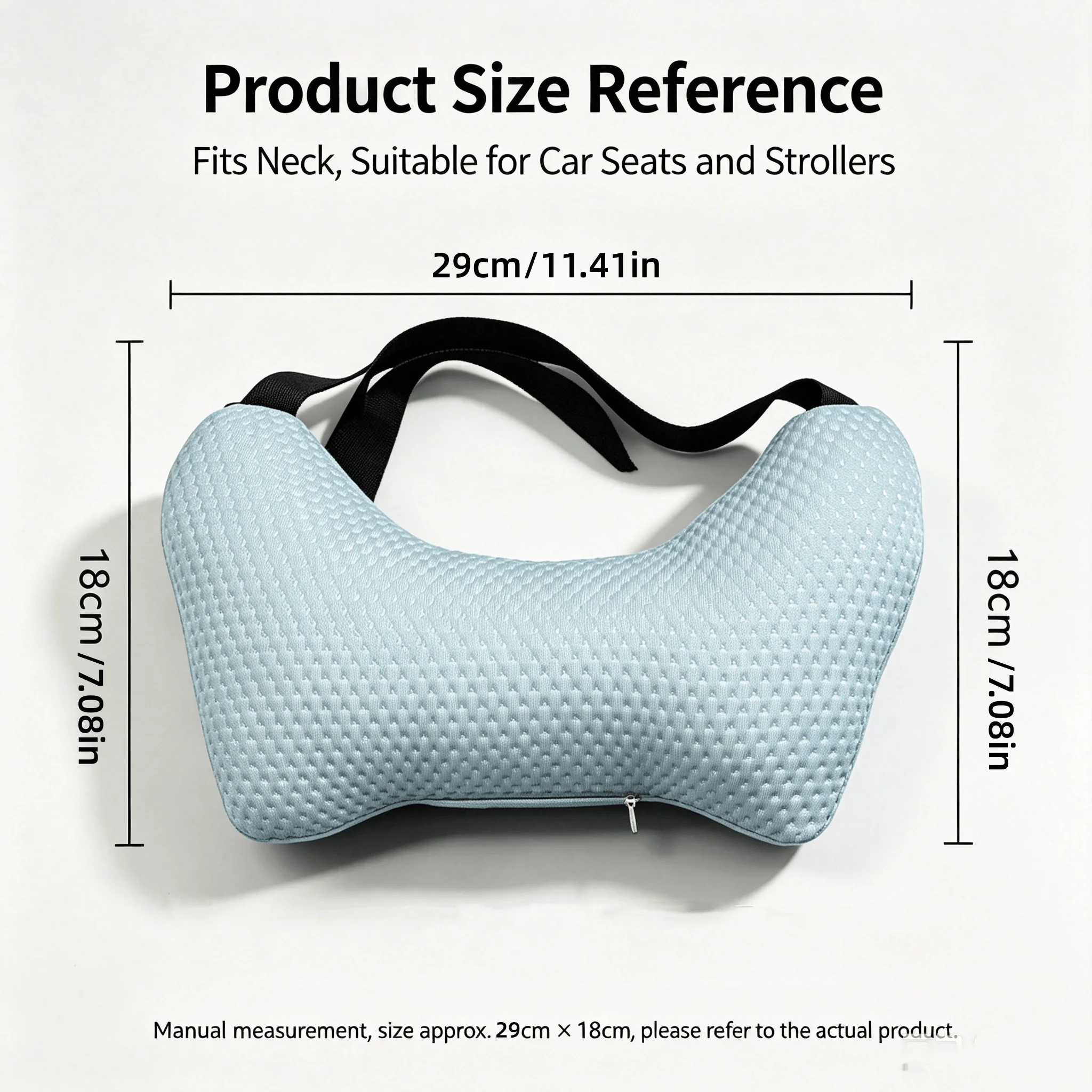 Cool Material Car Neck Pillow, Universal Car Side Sleeping Head Pillow for Adults and Children, PP Cotton Car Sleeping Artifact