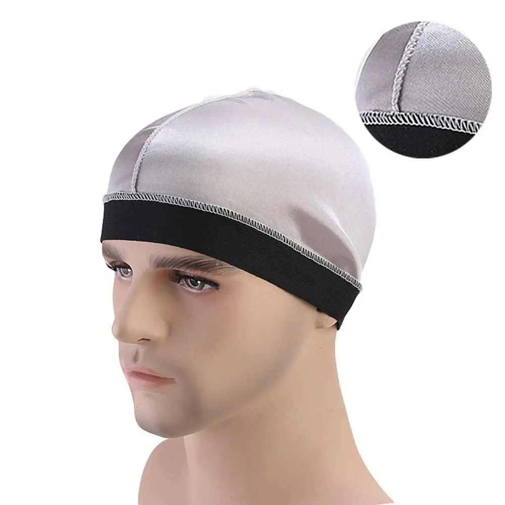 New Bonnet Solid Color Men Durag Hats Elastic Polyester Wave Caps Multicolor Breathable Multicolor Durag Cap Men