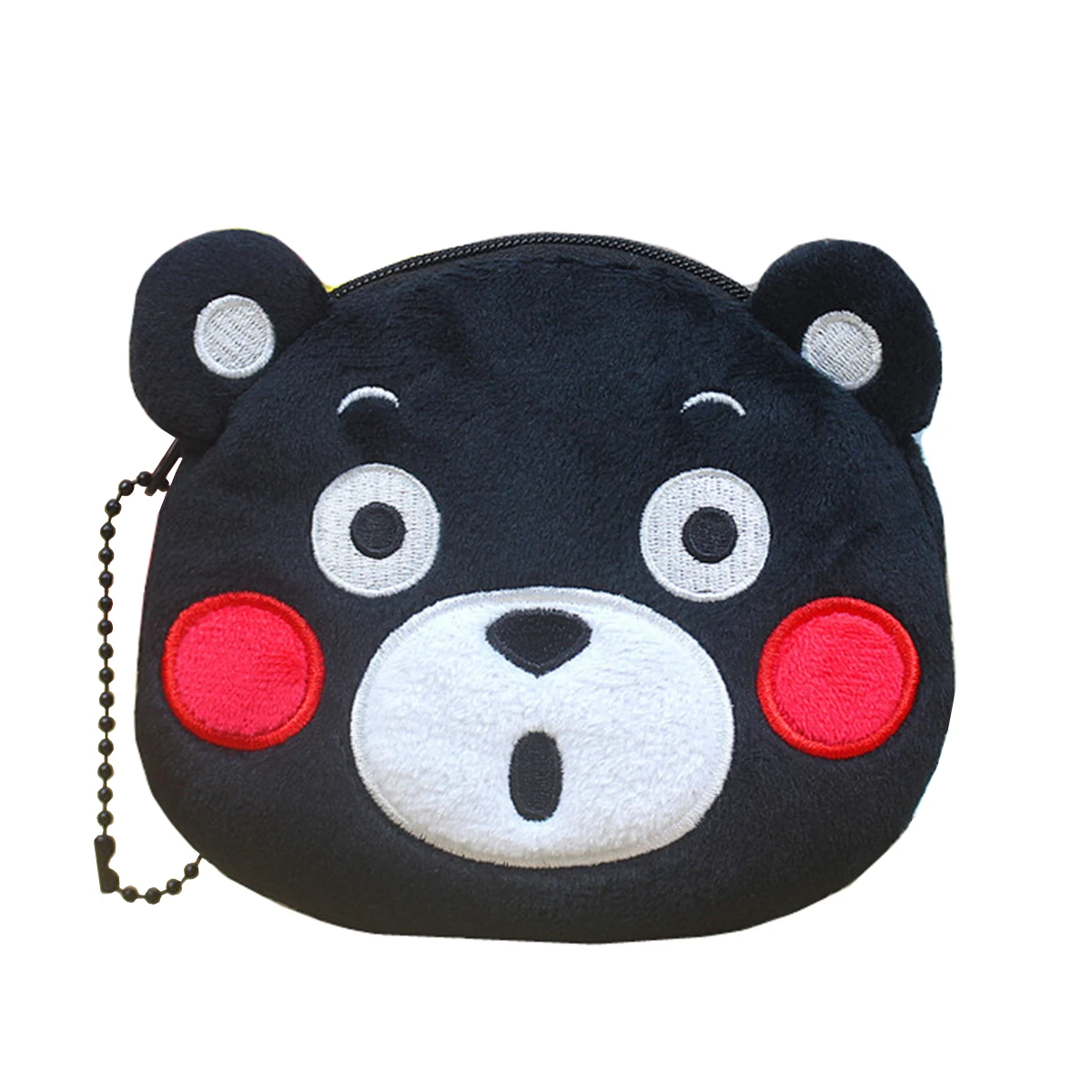 Kumamon Bear Plush Coin Purse Wallet Bag Keychain Kawaii Cute Mini Round Coin Pouch Case Money Bag Cartoon Anime Storage Bag