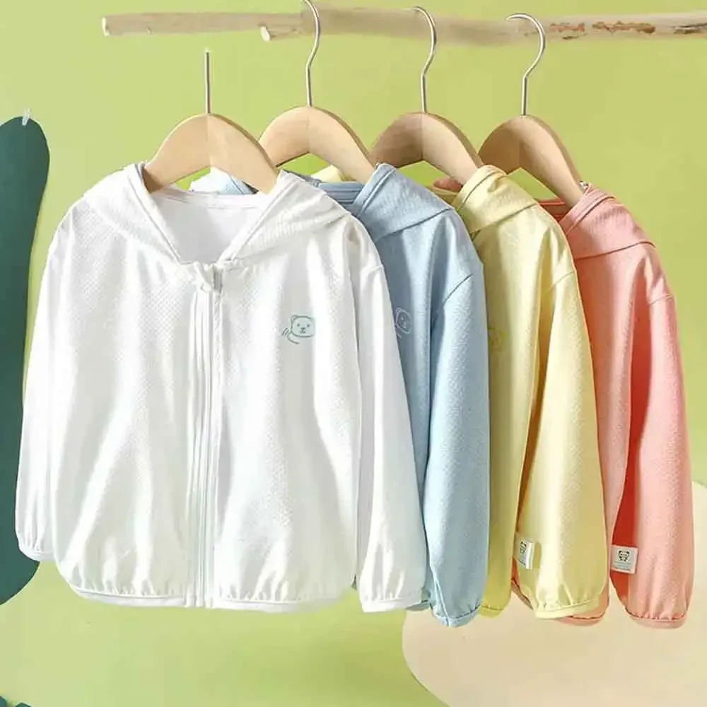 Summer Baby Girls Boys Ice Silk Jacket Kids Cartoon Printed Cardigan Outerwear Toddler Sun Protection Coat Children's Clothing