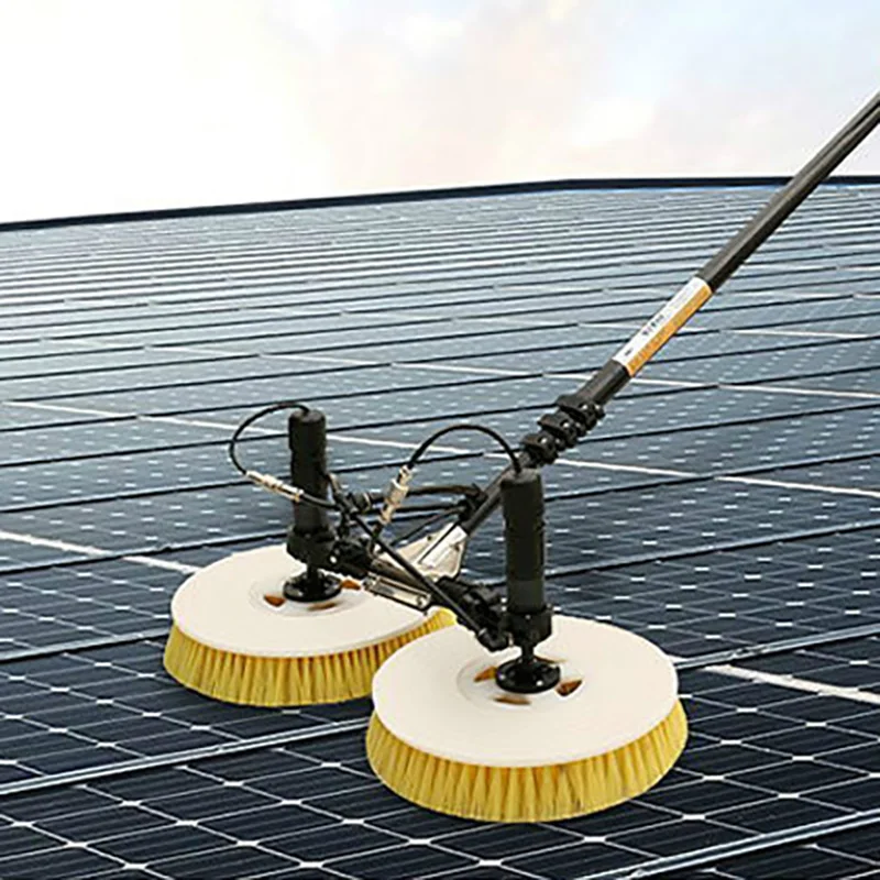 

PV Panel Cleaning Rotary Brush Equipment Double Head Solar Cleaning Machine