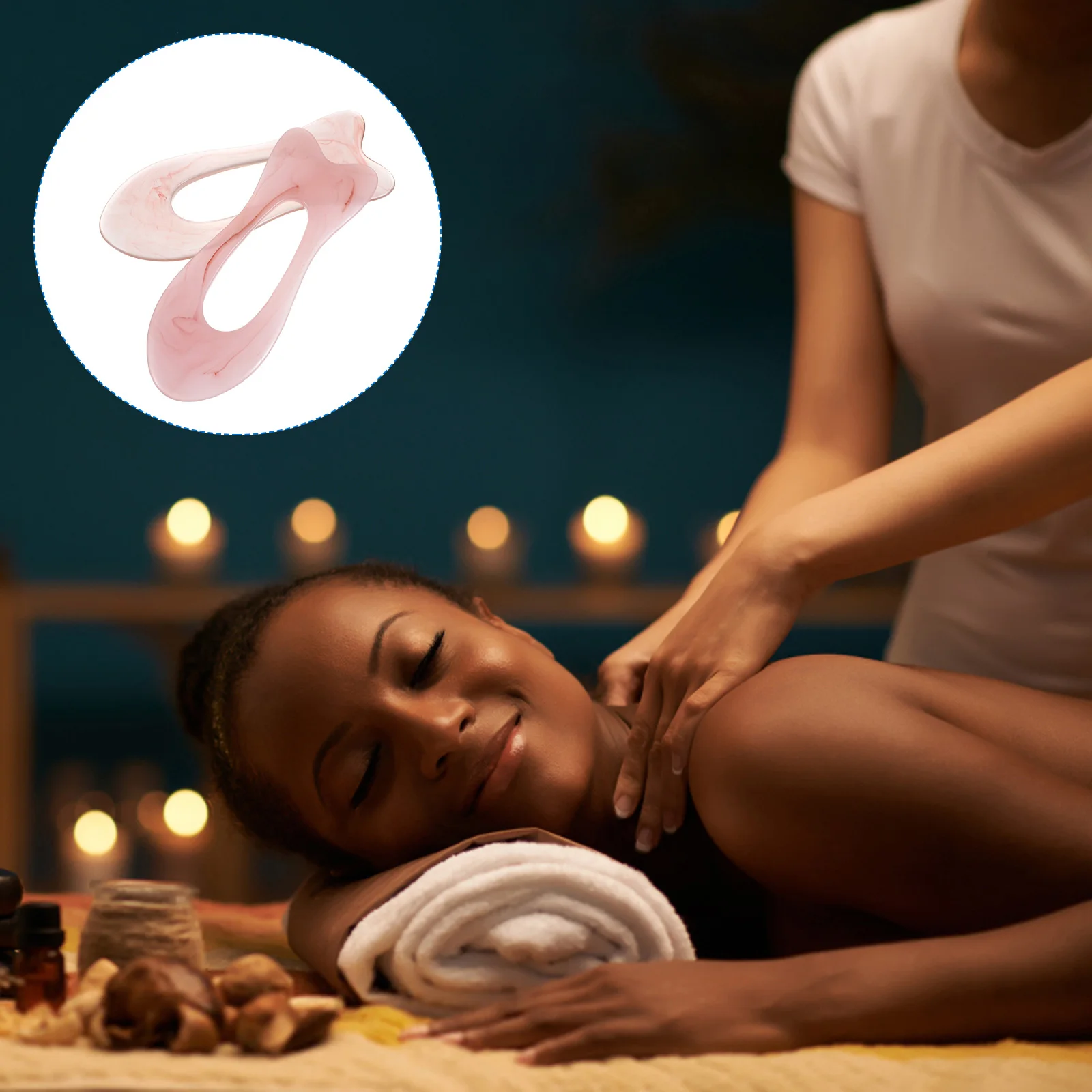 

2pcs Massage Scraping Boards For Face Neck Back Arms Wrists Shoulders Feet Aches Relief Therapy Scraping Plate