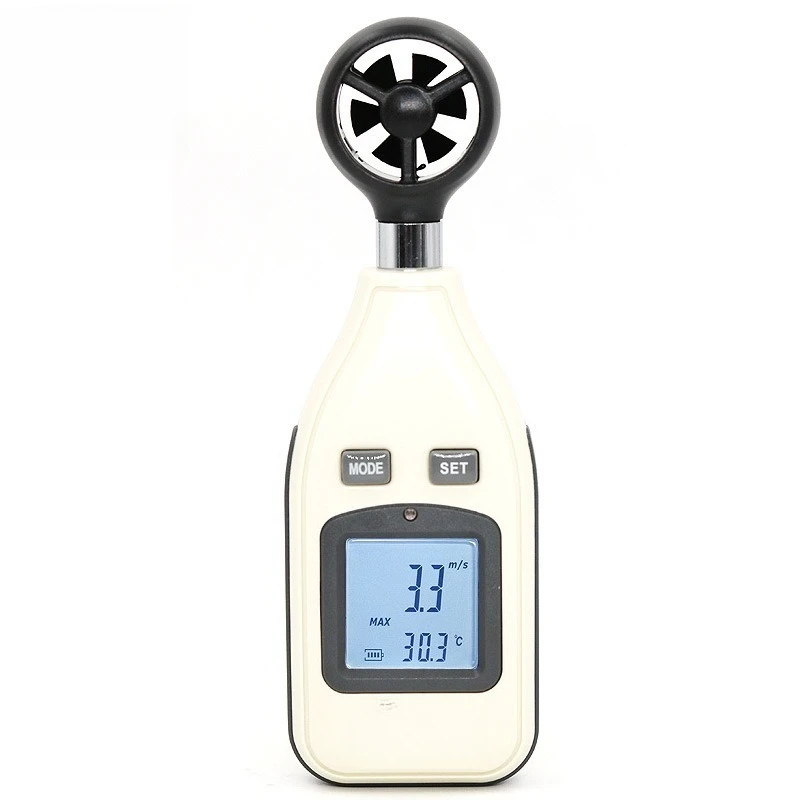 For 816A Digital Anemometer Mini Anemometer Wind Temperature Meter Air Supply
