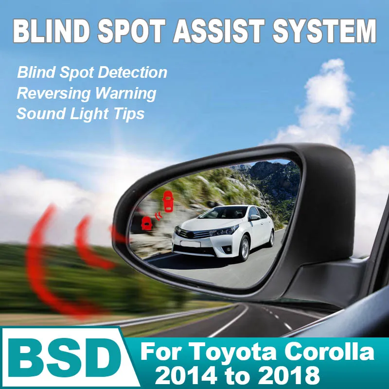 Car Sensor For Toyota Corolla 2014 to 2017 2018 BSD BSM BSA Rearview Mirror Blind Spot Detection System Lane Change Assist Radar