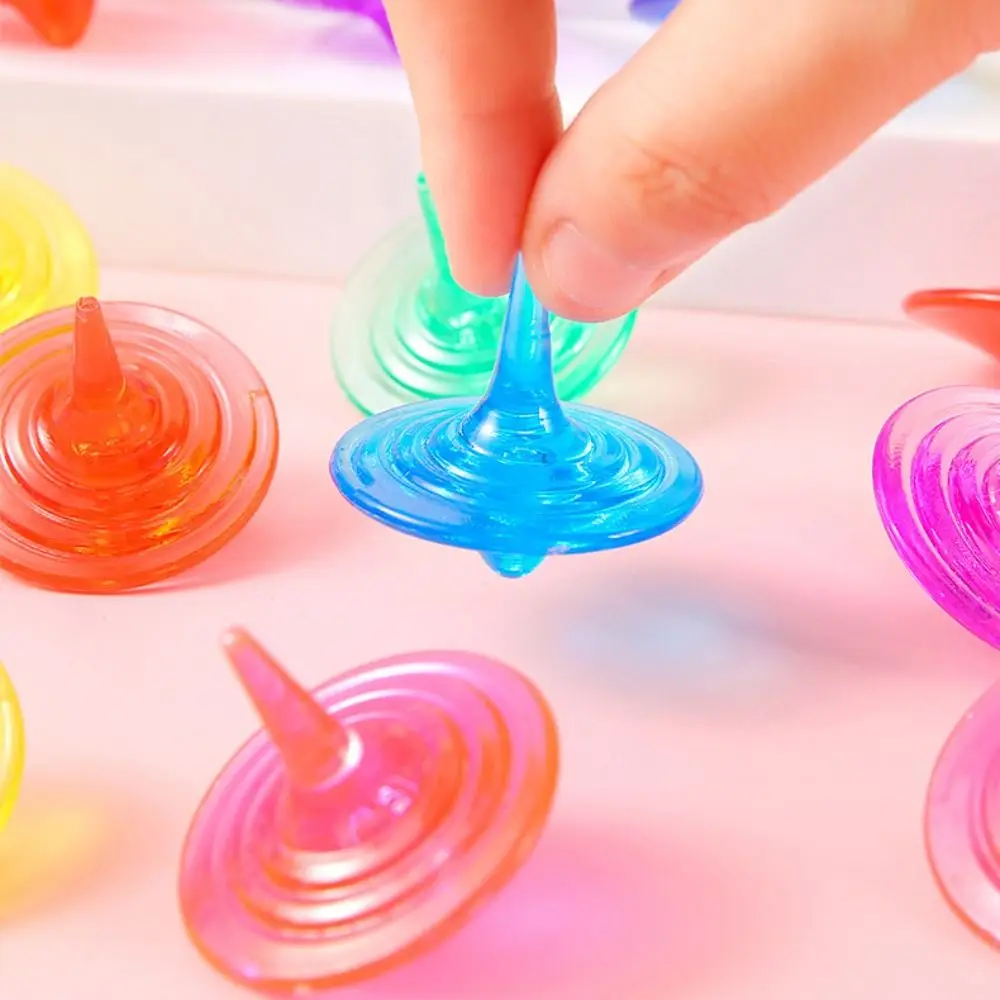 Divertente giroscopio acrilico colorato educativo interattivo giroscopio rotante di sicurezza fatto a mano trottola/bambini