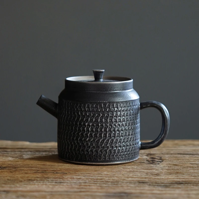 

TANGPIN Silver Black Ceramic Teapot Traditional Chinese Tea Pot 130ml