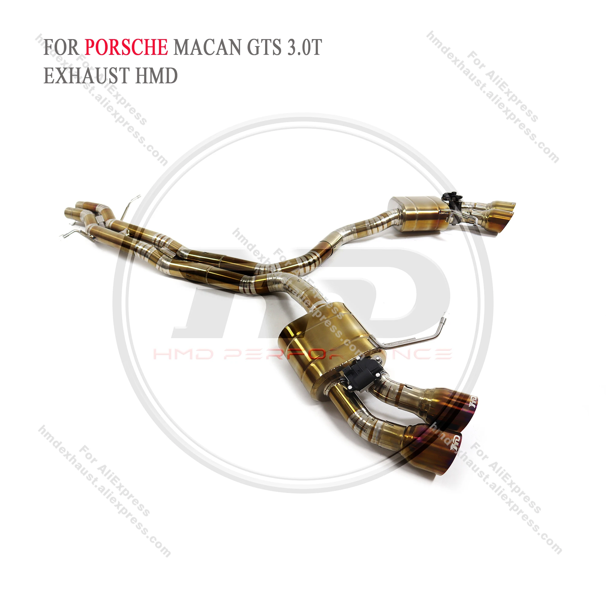 

HMD Titanium Exhaust System Performance Catback For Porsche Macan Turbo 3.6T Muffler For Cars Variable Valve