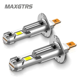 MAXGTRS 2Pcs Canbus LED Light Bulb H1 LED Headlight Mini Size Design Wireless Fanless For Car LED Lamp CSP Chips 12000LM White