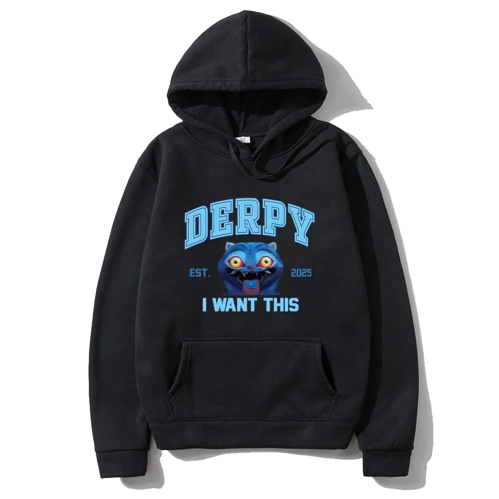 

KPop Demon Hunters Derpy Tiger Funny Graphics Hoodie Men Women's clothes hip hop streetwear vintage Fleece Long sleeve Pullovers