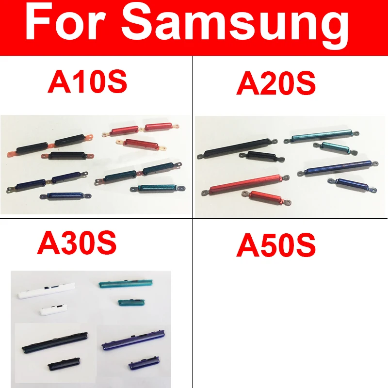 For Samsung Galaxy A10S A107F A20S A207F A30S A307F A50S A507F Volume Power Side Buttons On Off Bixby Side Key Replacement Parts