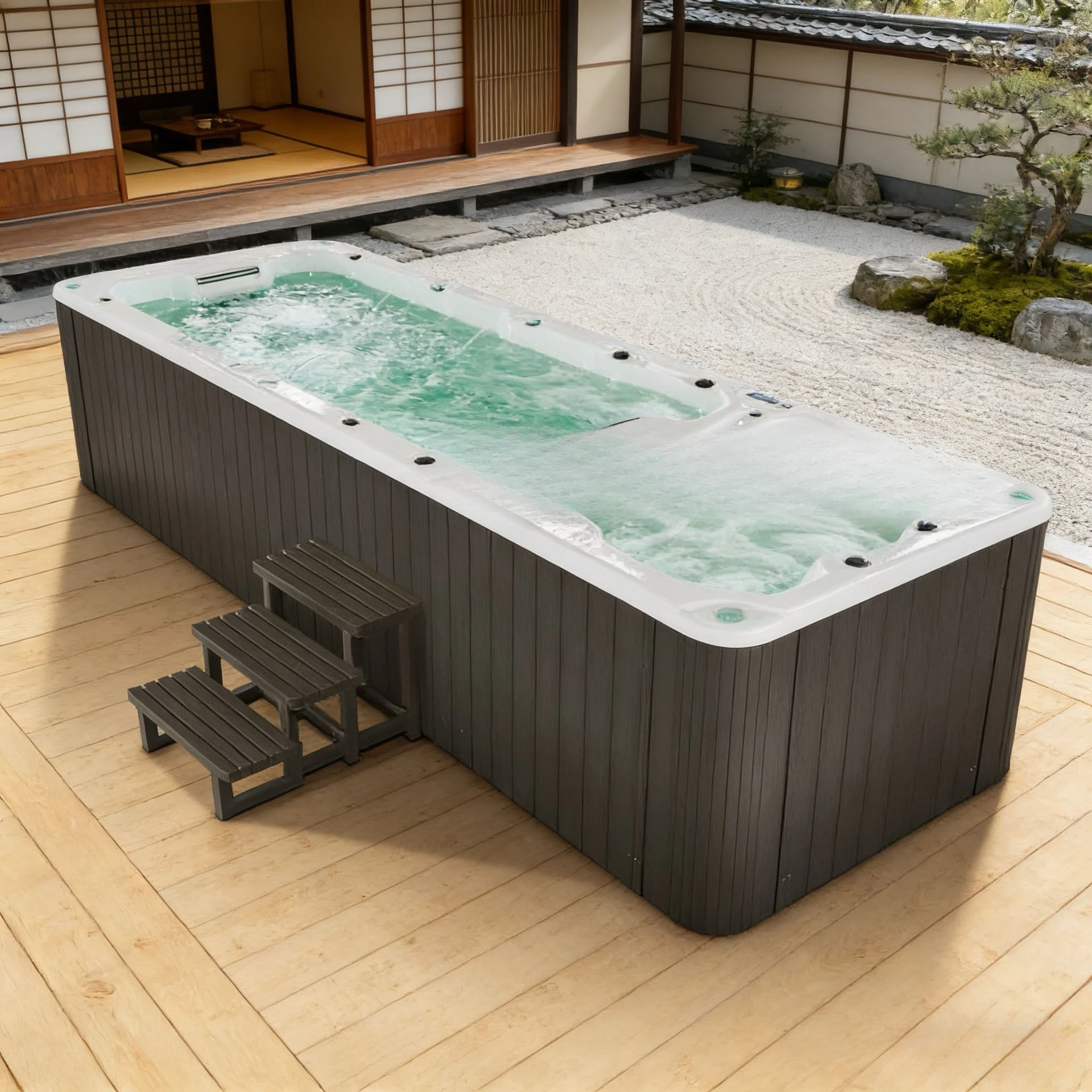 Outdoor Jacuzzi Engineering Swimming Pool Automatic Heating Thermostatic Bath