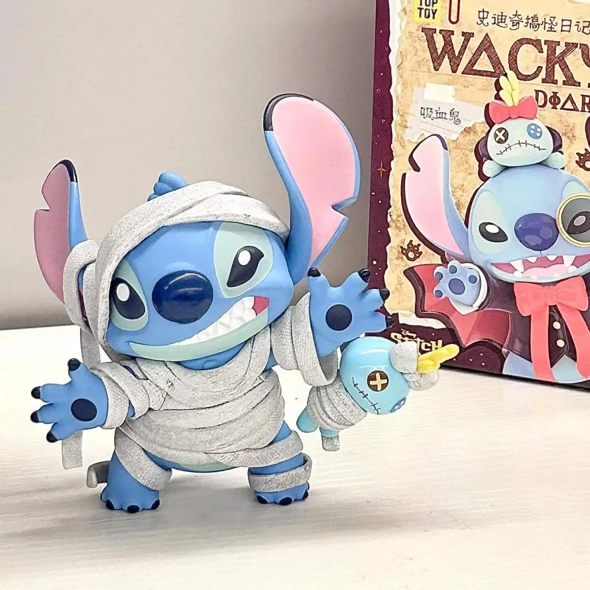 Disney Stitch Blind Box Weird Diary V2 Series Anime Figures Mystery Box Collectible Cute Pvc Statue Doll Children Birthday Gift