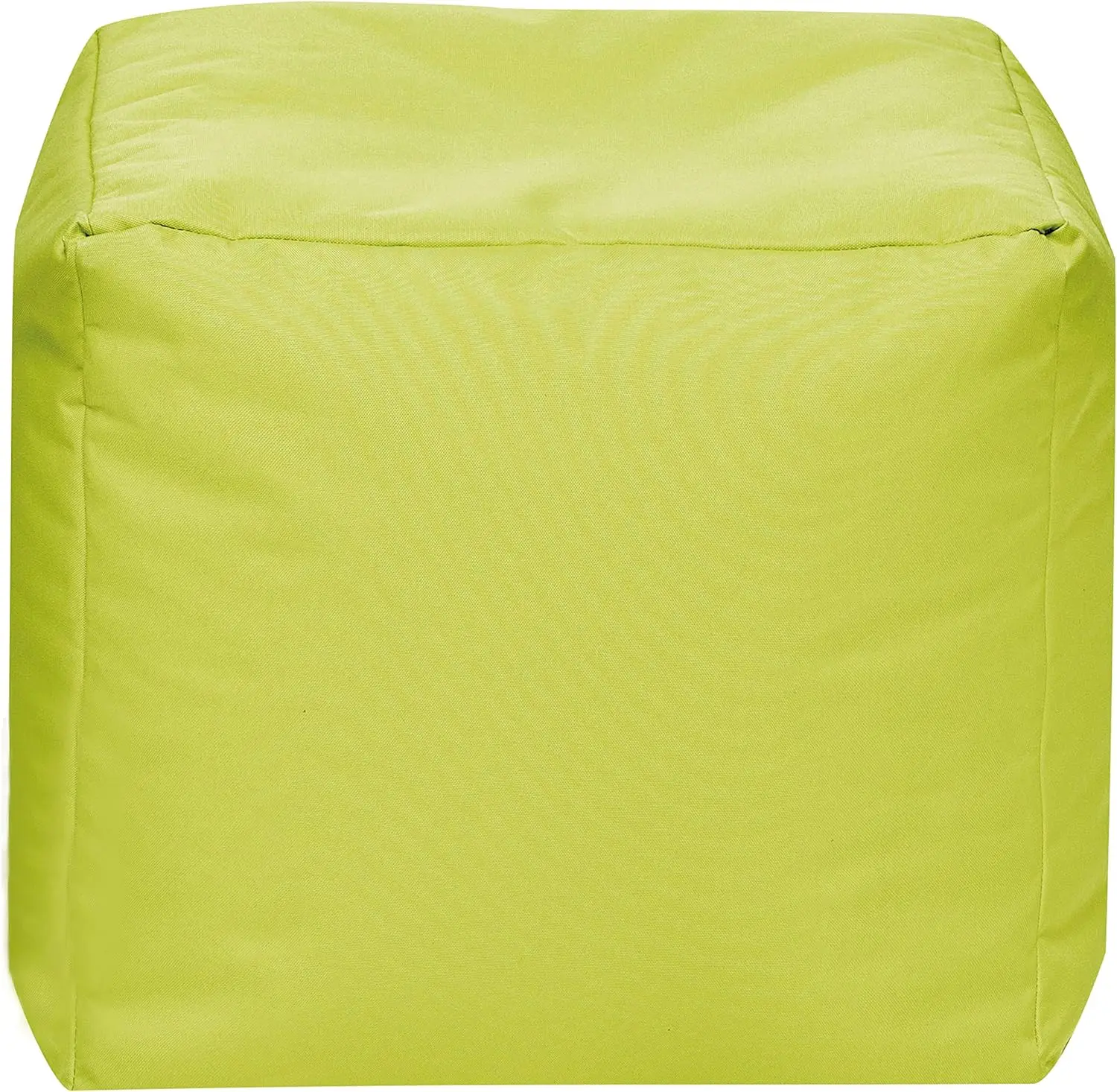 

Cube Brava Pouf Ottoman Foot Rest - Green - Modern Square Bean Bag Chair With Water Repellent Fabric - Floor Pouf For Living