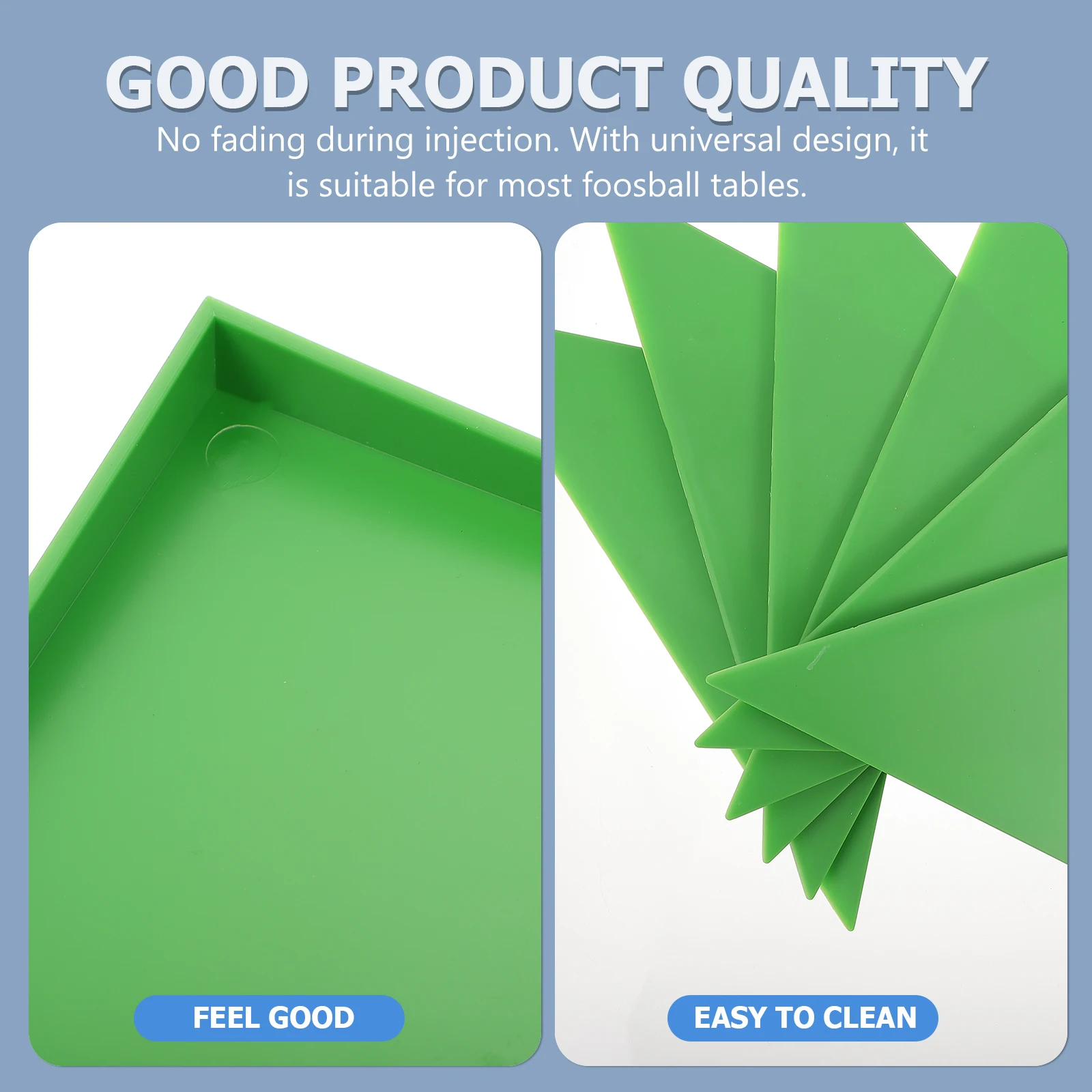 

6pcs Plastic Foosball Table Corner Guards Protective Cushions Triangle Shape Green Universal Design Anti-Scratch Easy