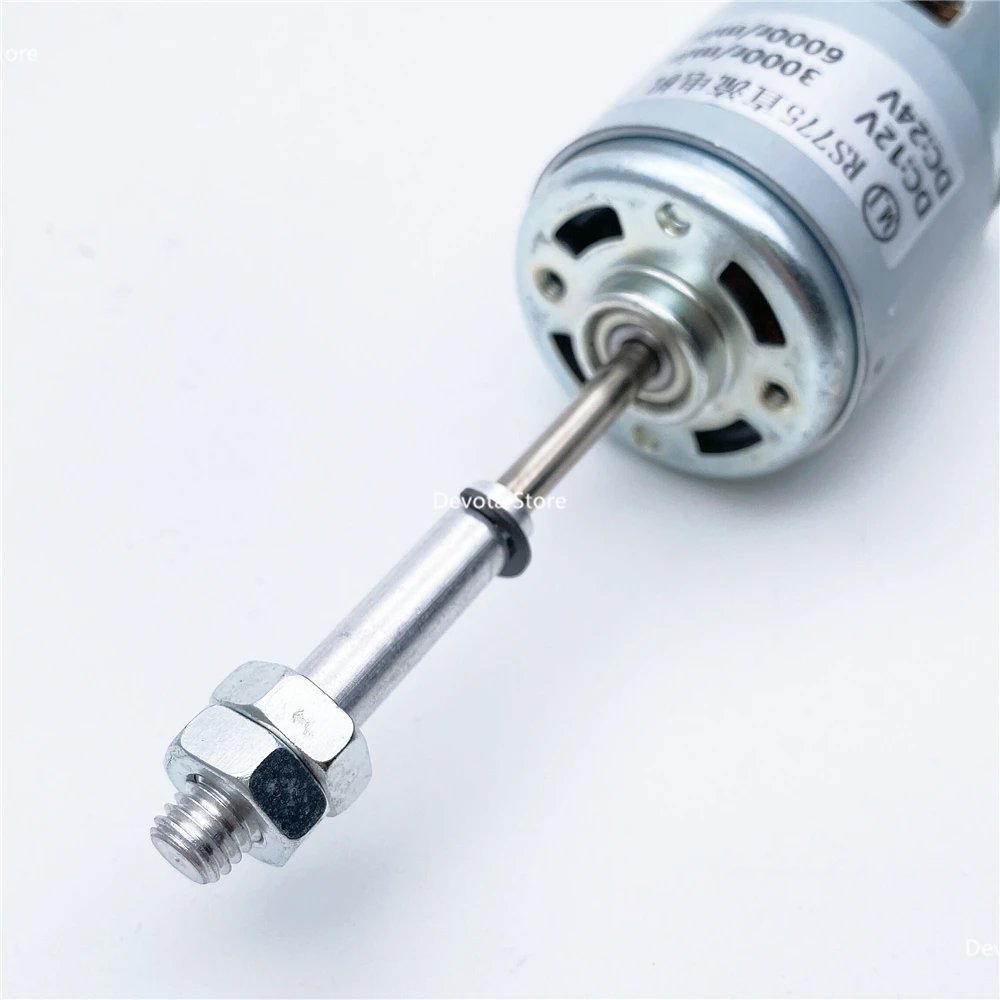 Long Shaft Thread Screw 775 DC Motor 12V24V Universal Torque Low Noise M4 Double Shaft DIY Fan Model